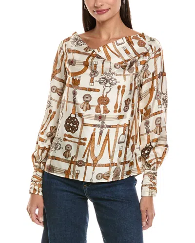 Tyler Boe Olivia Silk Top In Multi