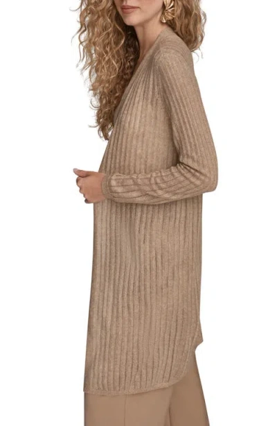 Donna Karan Women's Open V-neck Long Sleeve Cardigan In Brown