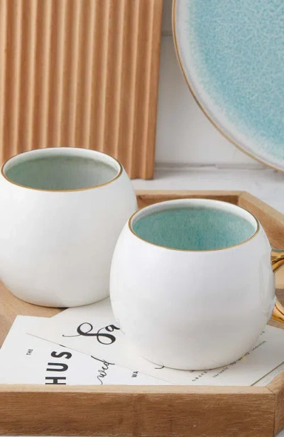 Stone Lain Josephine Porcelain 4-piece Mug Set In White