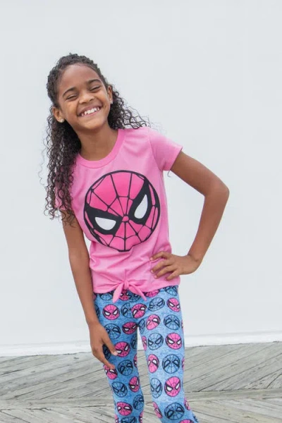 Marvel Spider-man T-shirt & Leggings Set In Pink