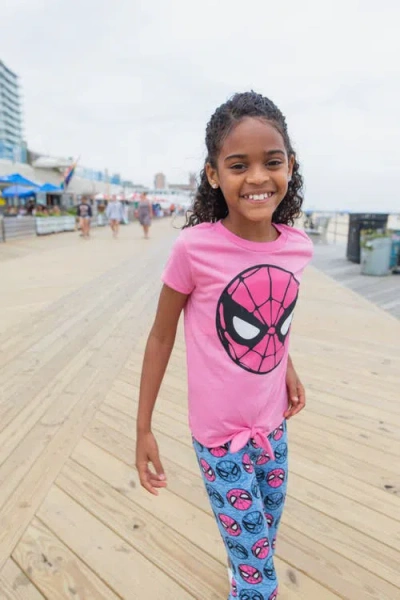 Marvel Spider-man T-shirt & Leggings Set In Pink