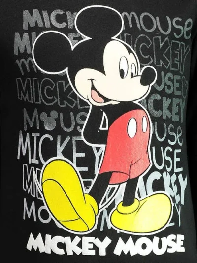 Disney Mickey Mouse & Friends Pullover Hoodie In Black