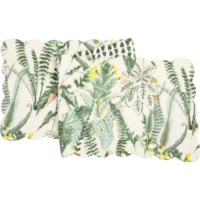 C & F Home C&f Home Parson Table Runner 14" X 51" In Green