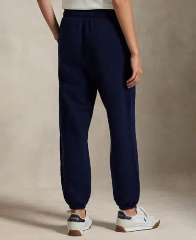Polo Ralph Lauren Navy Blue Cotton Jogging Pants In Blue