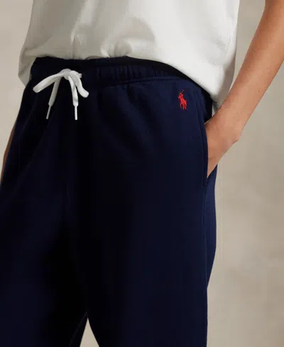 Polo Ralph Lauren Navy Blue Cotton Jogging Pants In Blue