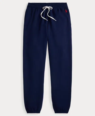 Polo Ralph Lauren Navy Blue Cotton Jogging Pants In Blue