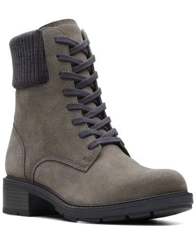Clarks Hearth Sky Suede Combat Boot In Multi