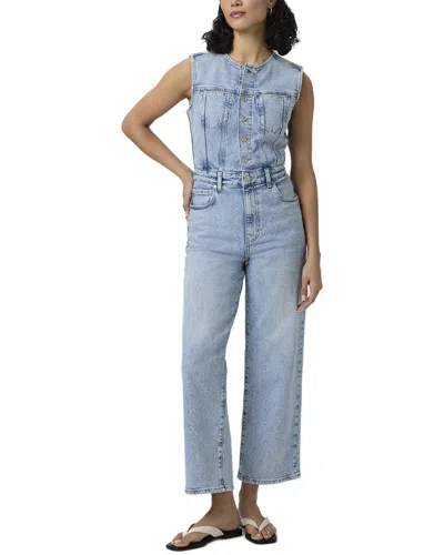 Paige Cirie Sleeveless Ankle Denim Jumpsuit In Blue