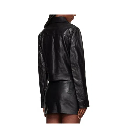 Amiri Buttoned Leather Jacket In Black
