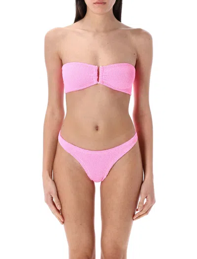 Reina Olga Ausulia Bandeau Bikini Top In Pink