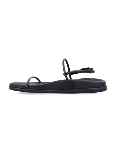 Ancient Greek Sandals Semystra Strappy Flat Sandals In Black