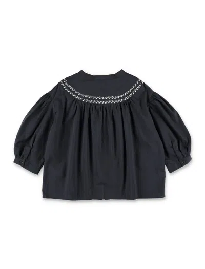 Bonpoint Kid - Elham Embroidered Blouse In Black