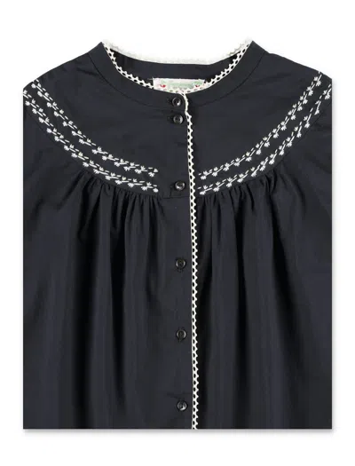 Bonpoint Kid - Elham Embroidered Blouse In Black