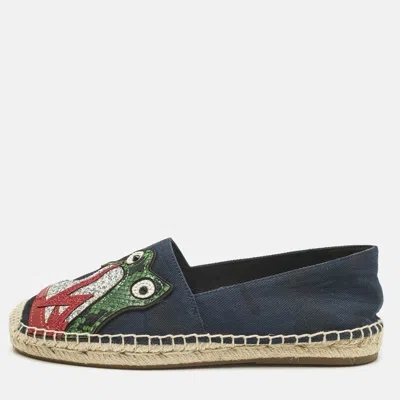 Pre-owned Marc Jacobs Multicolor Camouflage Canvas Patchwork Espadrille Flats Size 39
