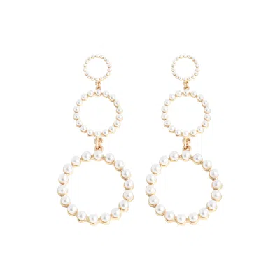 Sohi Women's Snowball Drop Earrings In Gold