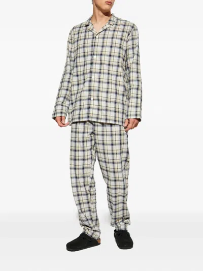 Hanro Checked Pyjama Set In Neutral
