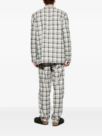 Hanro Checked Pyjama Set In Neutral
