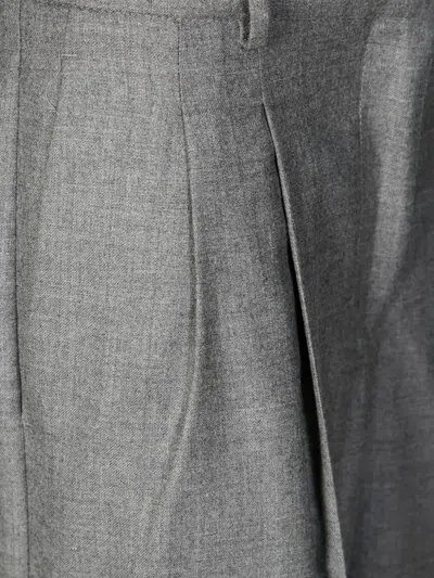 Incotex Palazzo Pants With Front Pinched Pleats In Gray