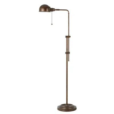 Hivvago Adjustable Height Metal Pharmacy Lamp With Pull Chain Switch, Bronze