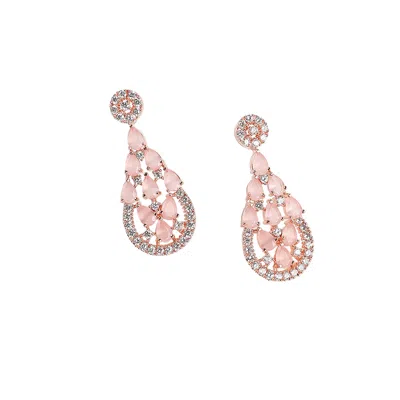 Sohi Women's The Anais Drop Earrings In Pink