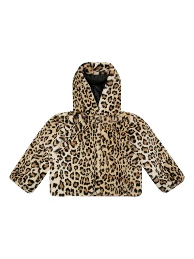 豹纹连帽夹克
