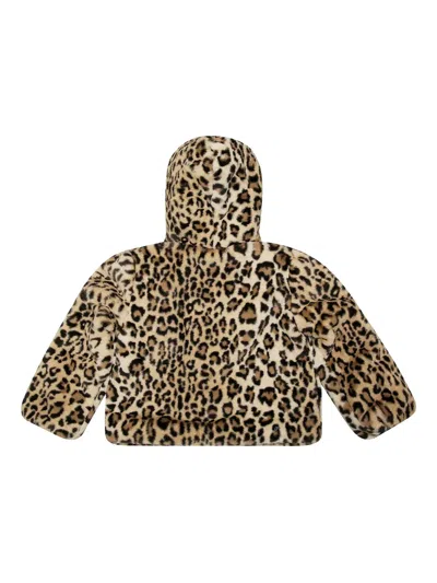 豹纹连帽夹克