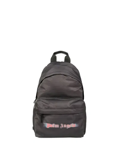 Palm Angels Logo-print Backpack In Brown