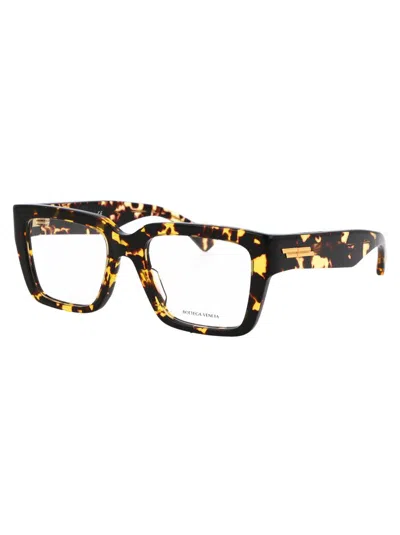 Bottega Veneta Havana Acetate Optical Glasses In Brown