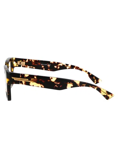 Bottega Veneta Havana Acetate Optical Glasses In Brown