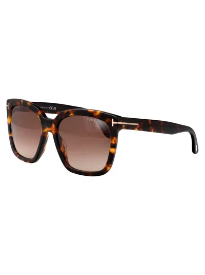 Tom Ford Geometric Frame Sunglasses In Multi