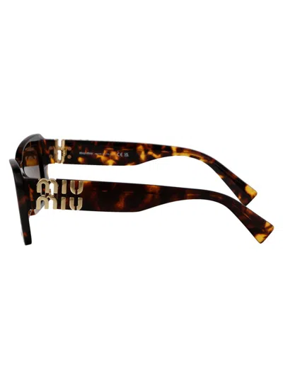 Miu Miu Havana Miele Acetate Sunglasses In Multi