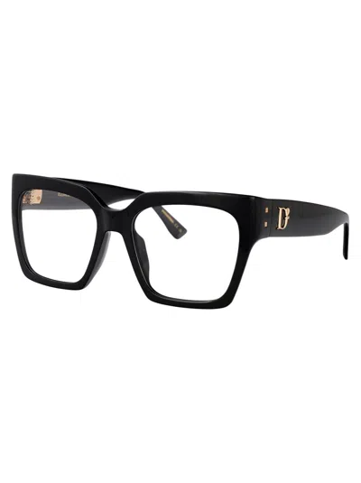 Dsquared2 Black Acetate Glasses In Black