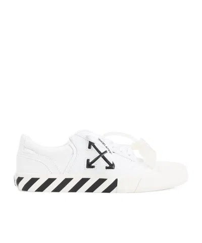 Off-white Low-top Sneakers With Graphic Arrow Detailing In White