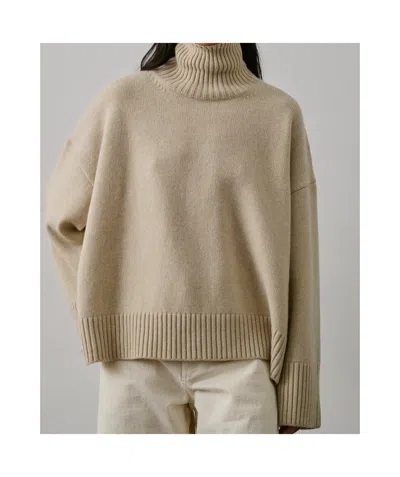 Soeur Womens Ecru Chine William High-neck Merino-wool Jumper In Brown