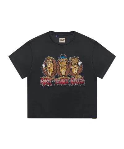 Gallery Dept. See No Evil Monkey-print Cotton T-shirt In Blue