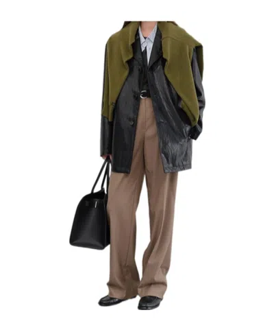 Dunst Leather Half Jacket In Black