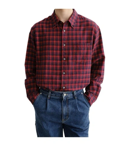 Dunst Checked Long-sleeved Shirt In Red