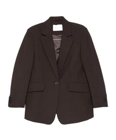 Low Classic Single-button Blazer In Brown