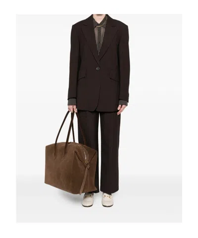 Low Classic Single-button Blazer In Brown