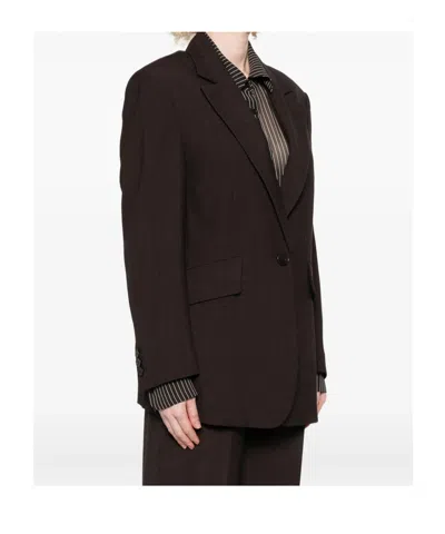 Low Classic Single-button Blazer In Brown