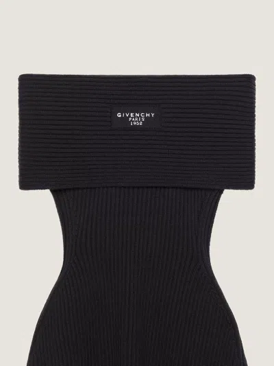 Givenchy Ribbed-knit Wool And Alpaca-blend Minidress In Black