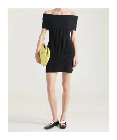 Givenchy Ribbed-knit Wool And Alpaca-blend Minidress In Black