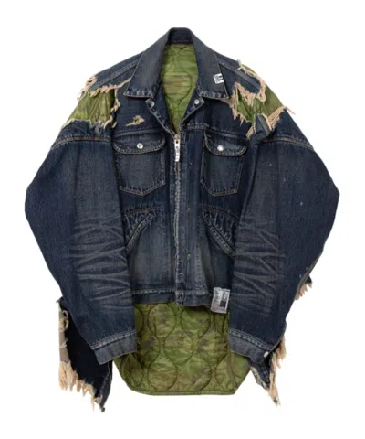 Miharayasuhiro Long-sleeved Denim Jacket In Blue