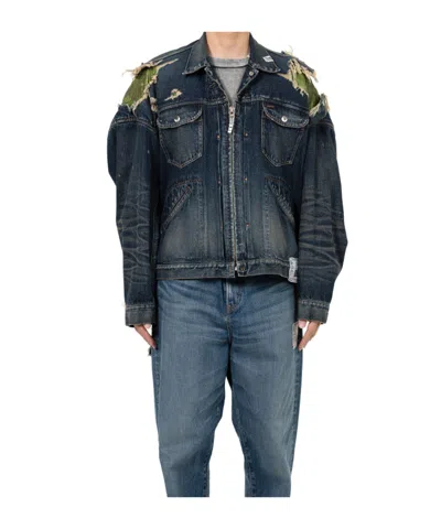 Miharayasuhiro Long-sleeved Denim Jacket In Blue