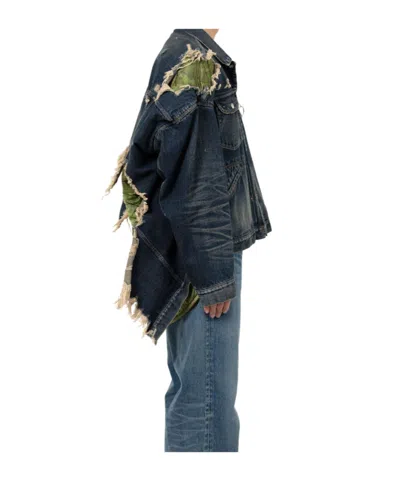 Miharayasuhiro Long-sleeved Denim Jacket In Blue