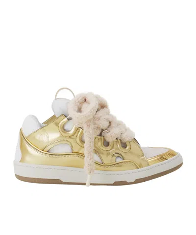 Lanvin Rope-lace Sneakers In Gold
