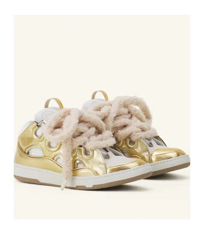 Lanvin Rope-lace Sneakers In Gold