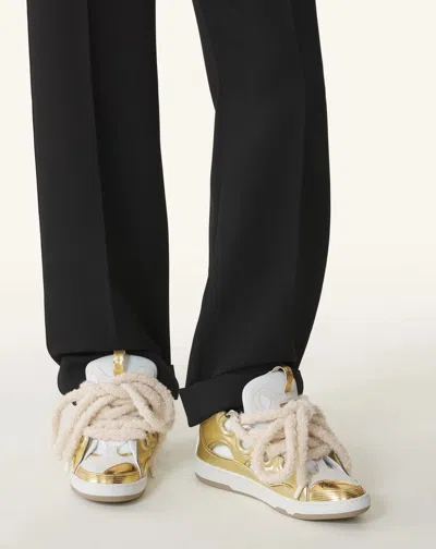 Lanvin Rope-lace Sneakers In Gold