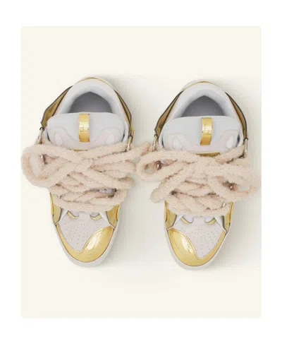 Lanvin Rope-lace Sneakers In Gold