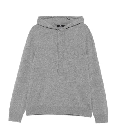 7 For All Mankind Cashmere Drawstring Hoodie In Gray